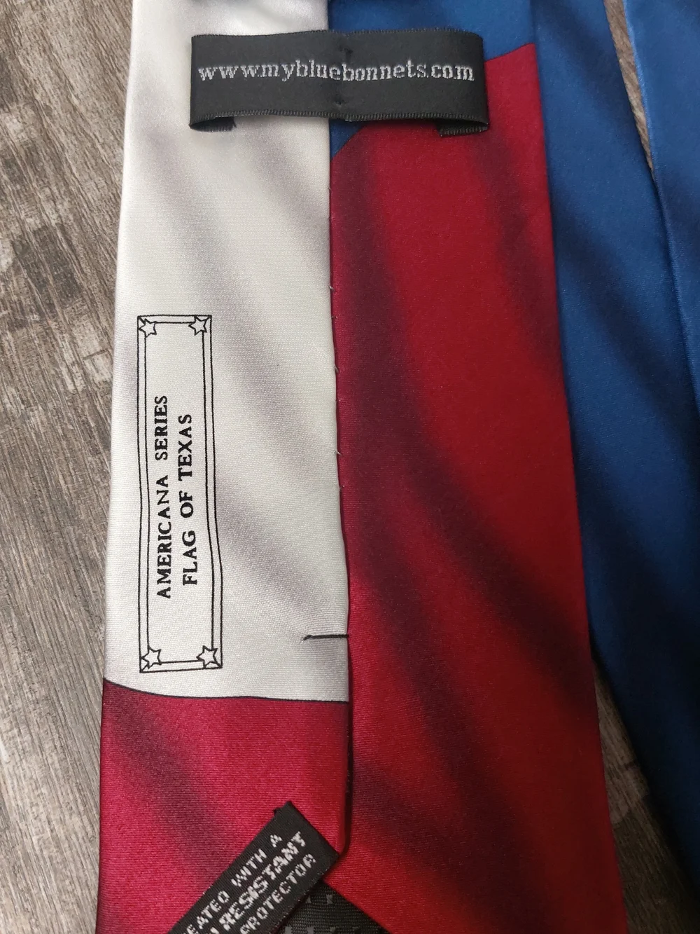 Texas Colorblock Red, White & Blue Men's Tie
